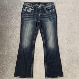 Vigoss Jeans Womens 12 L32 Boot Cut Heritage Fit Embellished Pockets Denim Pants